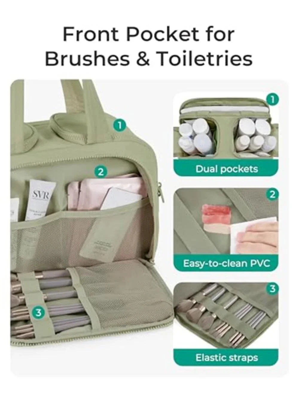Large Hanging Toiletry Bag Travel Makeup Organizer Waterproof Cosmetic Case